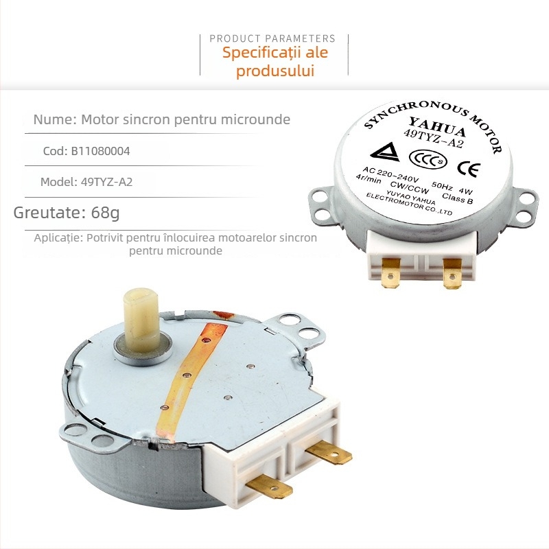 Motor de rotire al platoulului pentru cuptorul cu microunde 49TVZ-A2, 220-240V, 4W