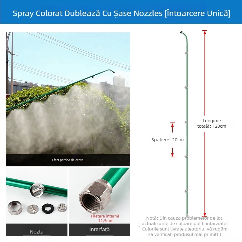 Duza atomizatoare de pulverizare cu inel, multi-jet, anti-vânt și reglabilă (Tip: ceainic/udare/duș cap; Material: OTHER; Brand: OTHER; Importat: Nu)