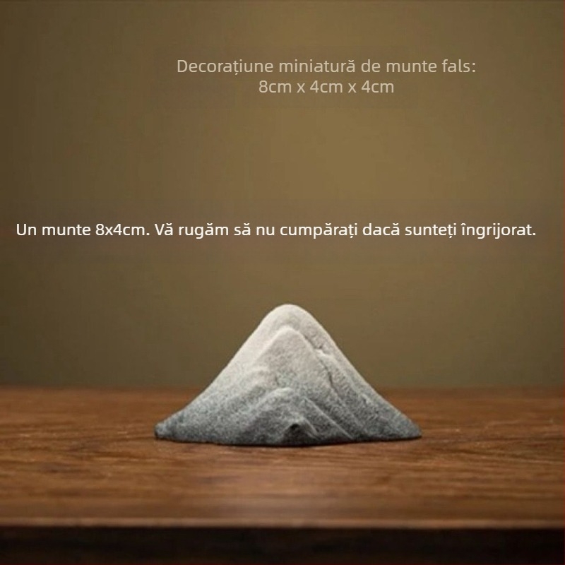 Ornament ceramic pentru acvariu cu pești Betta – mini peisaj montan DIY, lume de zăpadă, decor pentru birou, marcă Unique