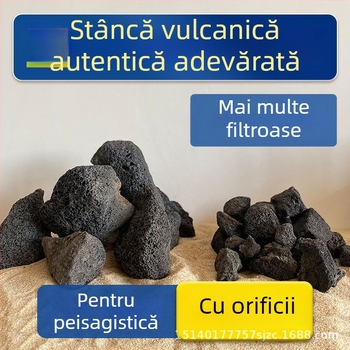 Substrat din piatră vulcanică pentru acvariu – granule naturale de piatră pentru decor