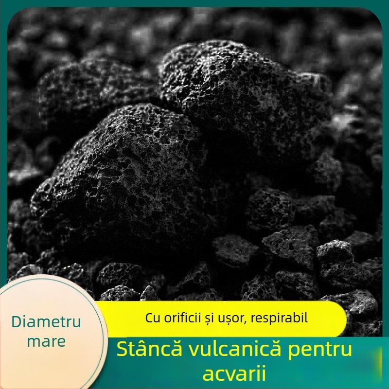 Substrat din piatră vulcanică pentru acvariu – granule naturale de piatră pentru decor