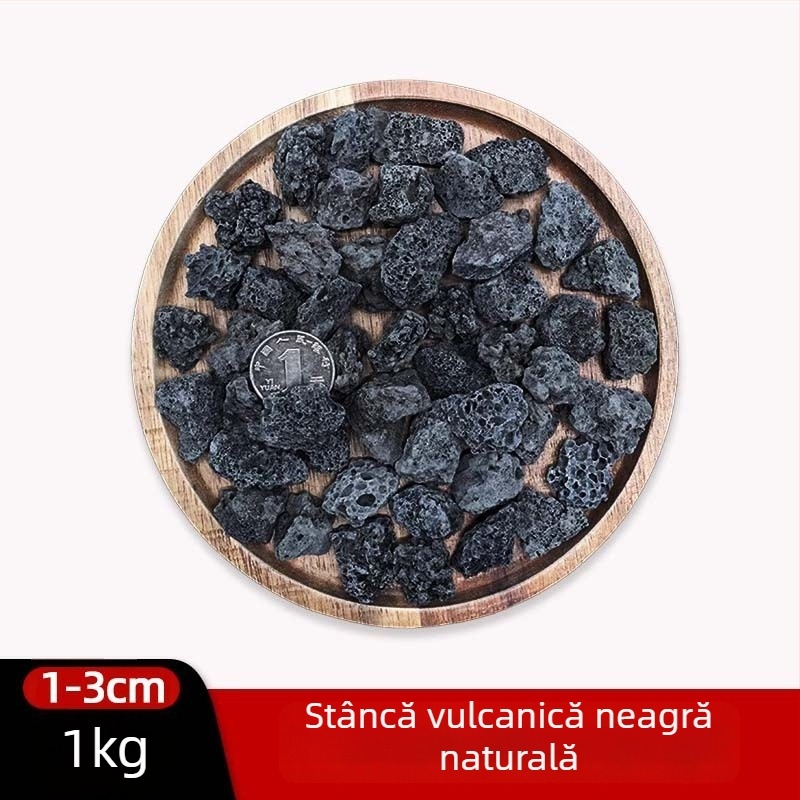 Substrat din piatră vulcanică pentru acvariu – granule naturale de piatră pentru decor
