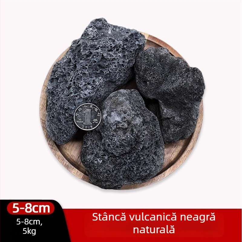 Substrat din piatră vulcanică pentru acvariu – granule naturale de piatră pentru decor