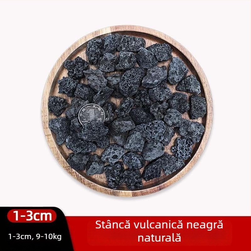 Substrat din piatră vulcanică pentru acvariu – granule naturale de piatră pentru decor