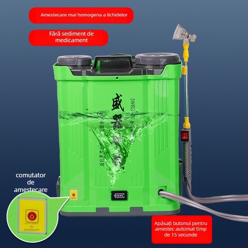Pulverizator electric de amestecare pentru agricultură, presiune înaltă, pompă dublă, mare putere, pulverizator pentru pomi fructiferi