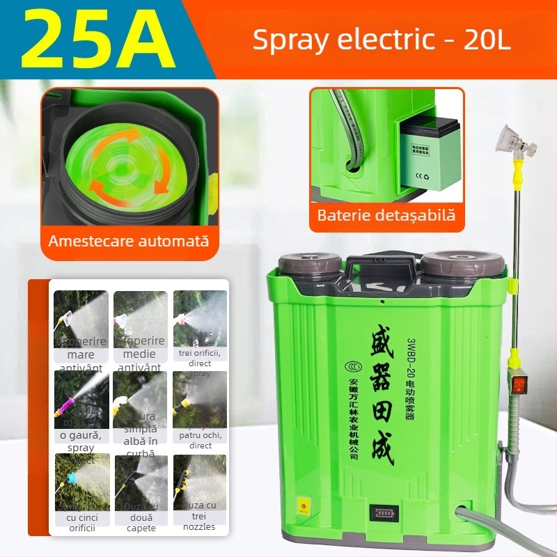 Pulverizator electric de amestecare pentru agricultură, presiune înaltă, pompă dublă, mare putere, pulverizator pentru pomi fructiferi