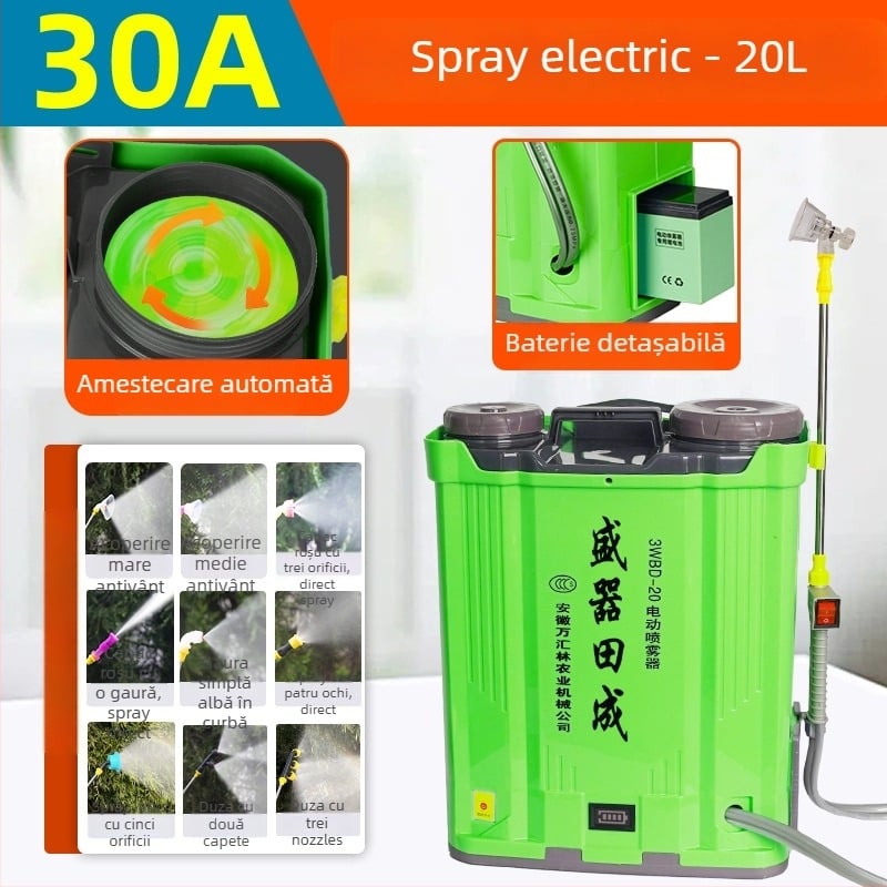 Pulverizator electric de amestecare pentru agricultură, presiune înaltă, pompă dublă, mare putere, pulverizator pentru pomi fructiferi