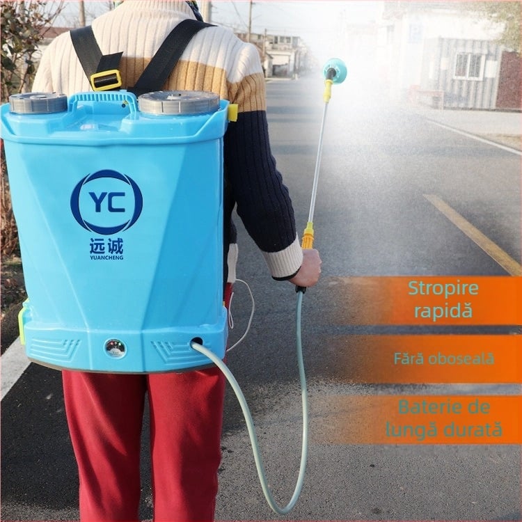 Stropitoare de spate electrice, cu baterie litiu, 20 L, cu duze multiple, pentru protecția plantelor în câmp, autonomie 5–6 ore