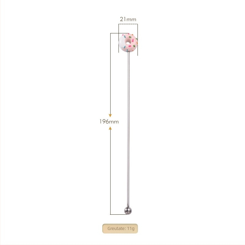 Bețișor de amestecat pentru cocktailuri și băuturi (oțel inoxidabil 304; mâner lung; logo tipărit: OK; stil Japonez și Coreean)