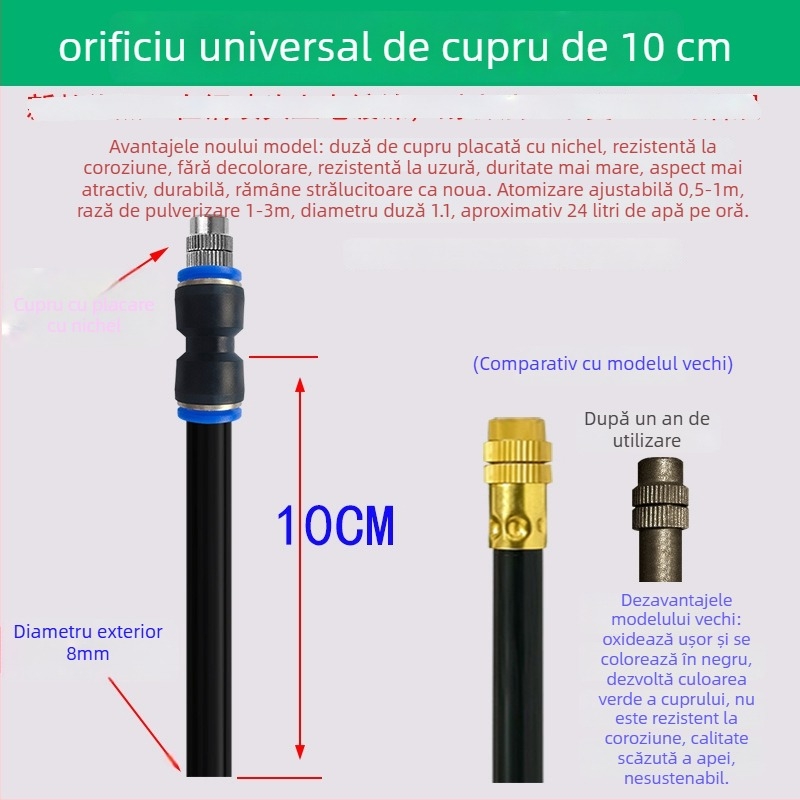 Lejin Sistem de irigare cu micro-aspersie – cupru + PE, pentru grădinărit casnic, agricultură și spații verzi publice