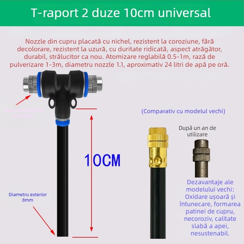 Lejin Sistem de irigare cu micro-aspersie – cupru + PE, pentru grădinărit casnic, agricultură și spații verzi publice