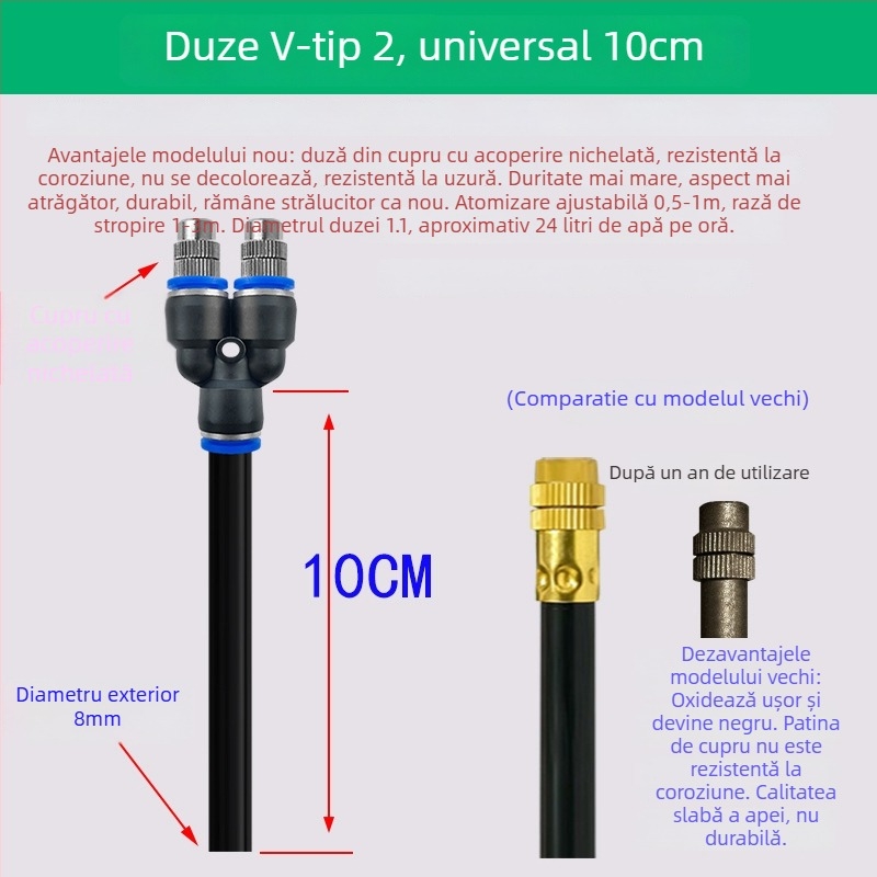 Lejin Sistem de irigare cu micro-aspersie – cupru + PE, pentru grădinărit casnic, agricultură și spații verzi publice