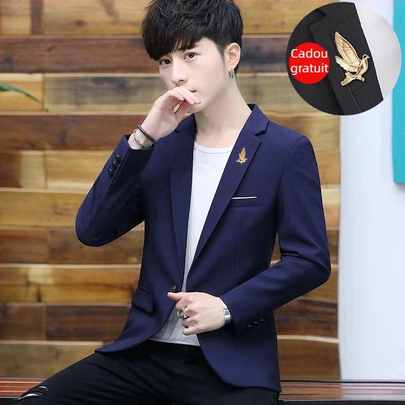 Sacou de iarnă pentru bărbați, Corduroy, Slim-Fit, cu nasturi pe un rând, Notched Lapel, casual blazer