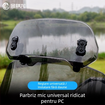Parbriz motociclet Jin qilong – parbriz mic înălțit, anti vânt, compatibil universal cu Honda, BMW, Kawasaki, Yamaha, model X