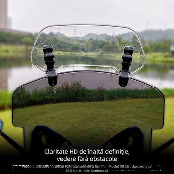 Parbriz motociclet Jin qilong – parbriz mic înălțit, anti vânt, compatibil universal cu Honda, BMW, Kawasaki, Yamaha, model X