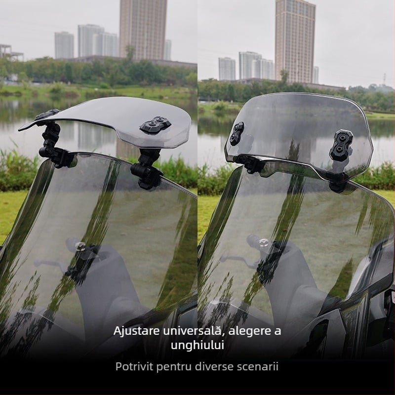 Parbriz motociclet Jin qilong – parbriz mic înălțit, anti vânt, compatibil universal cu Honda, BMW, Kawasaki, Yamaha, model X