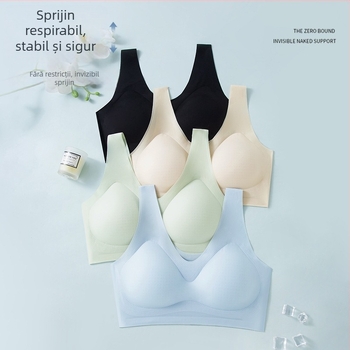 Sutien wireless fără armături, cu cupă integrată, ultra-subțire, respirabil