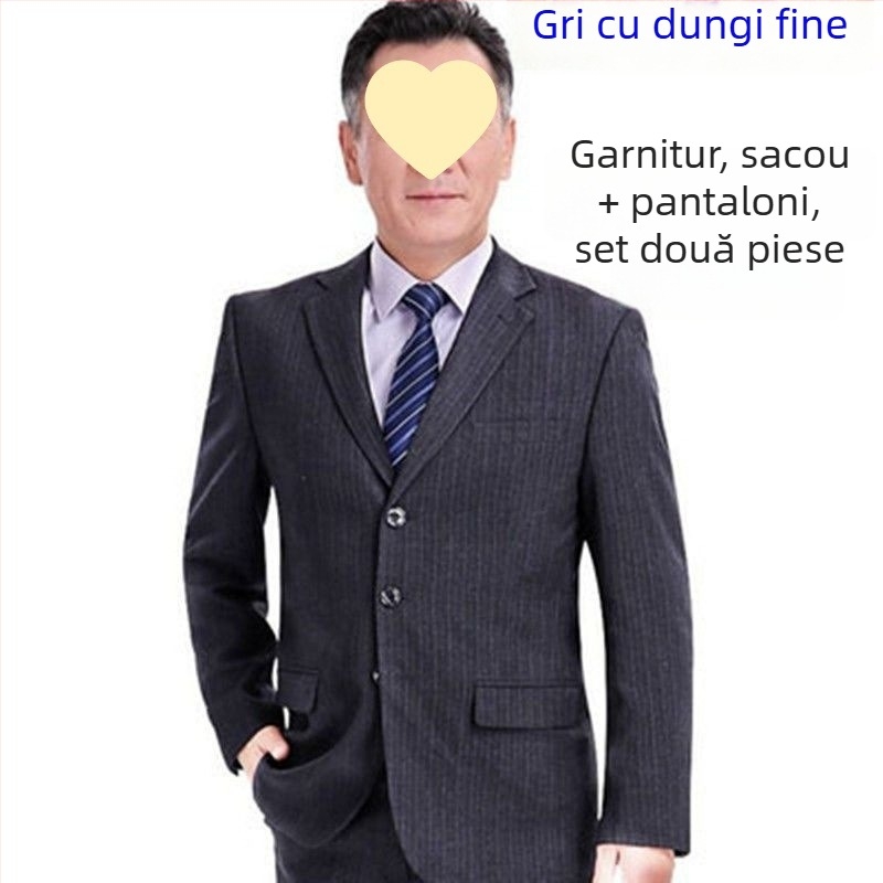Costum bărbătesc pentru banchet și nuntă — Slim fit, rever plat, trei nasturi, corduroy cu in, primăvara 2025