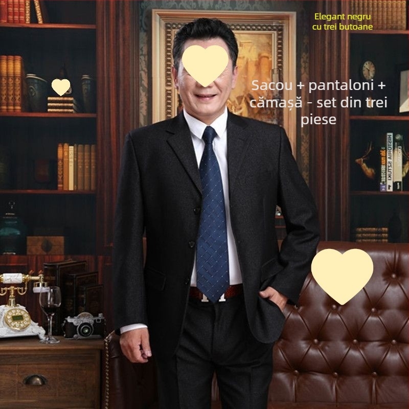 Costum bărbătesc pentru banchet și nuntă — Slim fit, rever plat, trei nasturi, corduroy cu in, primăvara 2025