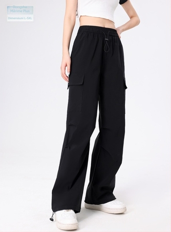 Pantaloni de lucru pentru femei, din țesătură stretch cu uscare rapidă, din nailon și spandex, talie medie, croială dreaptă, subțiri, stil street-hipster.