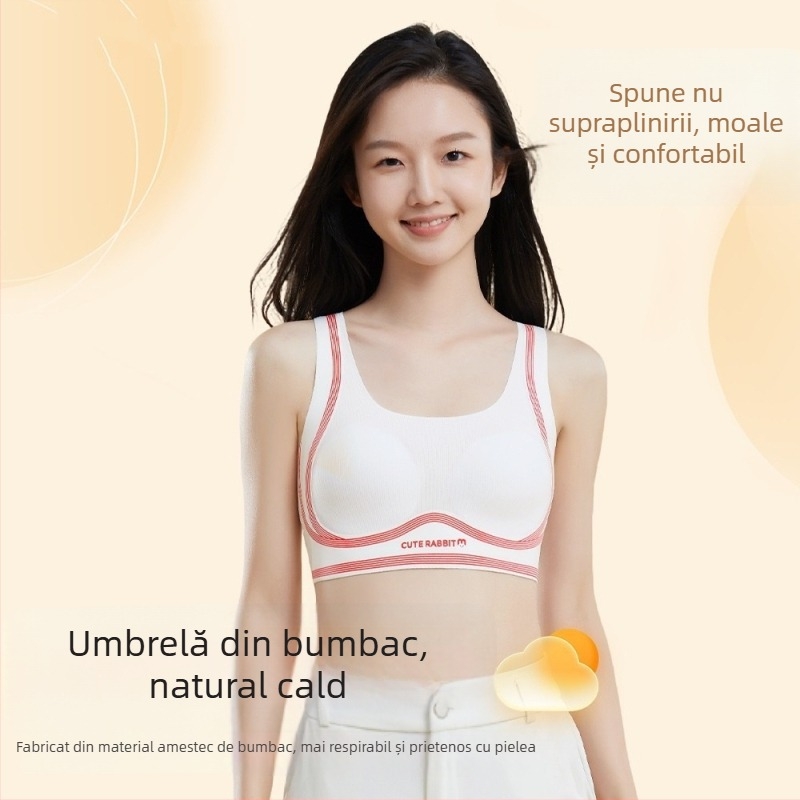 Lenjerie din nylon pentru încălzirea bustului, fără cusături, cu cupă fixă, antibacteriană 10A, termoregulabilă, pentru adolescenți 13–18