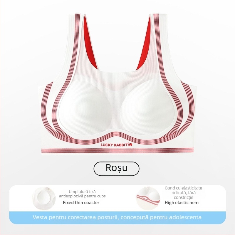 Lenjerie din nylon pentru încălzirea bustului, fără cusături, cu cupă fixă, antibacteriană 10A, termoregulabilă, pentru adolescenți 13–18