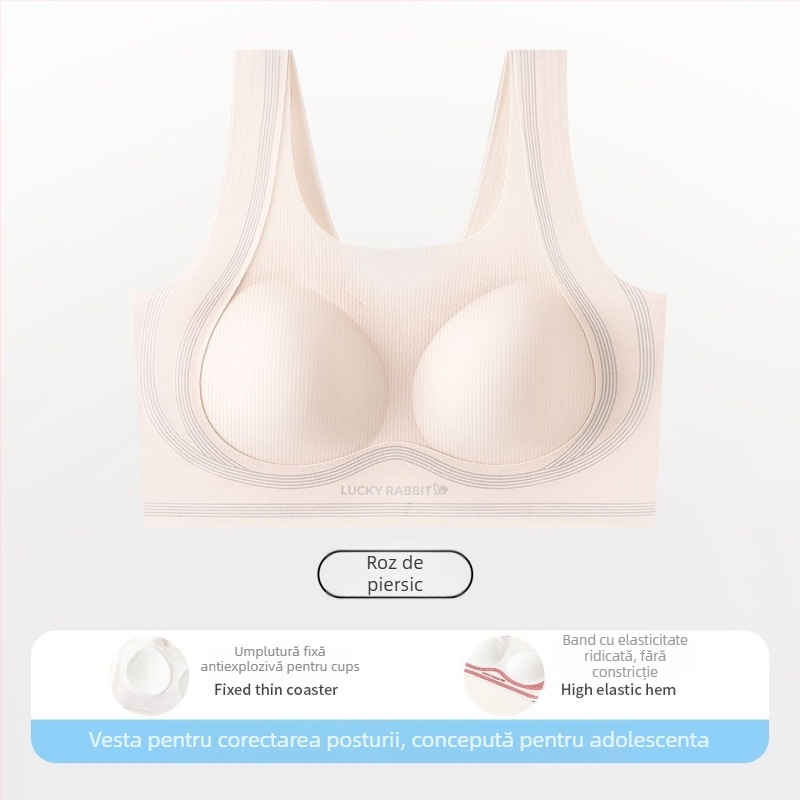 Lenjerie din nylon pentru încălzirea bustului, fără cusături, cu cupă fixă, antibacteriană 10A, termoregulabilă, pentru adolescenți 13–18