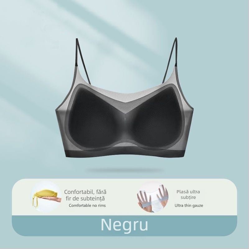 Sutien nylon fără bretele – Chest Wrap, cupe 3/4, cupe subțiri, design pentru spate neted