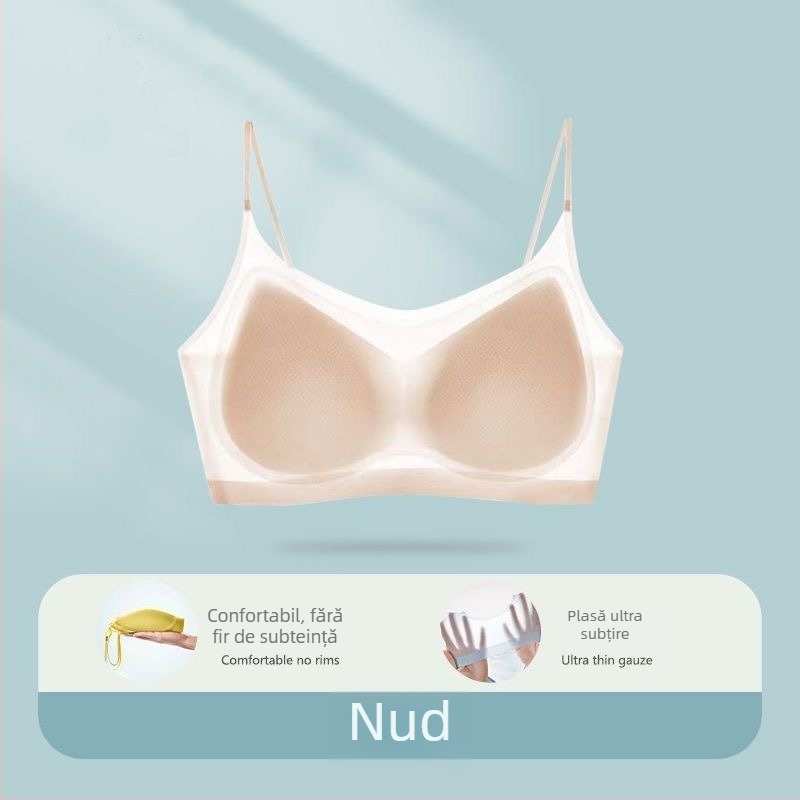 Sutien nylon fără bretele – Chest Wrap, cupe 3/4, cupe subțiri, design pentru spate neted
