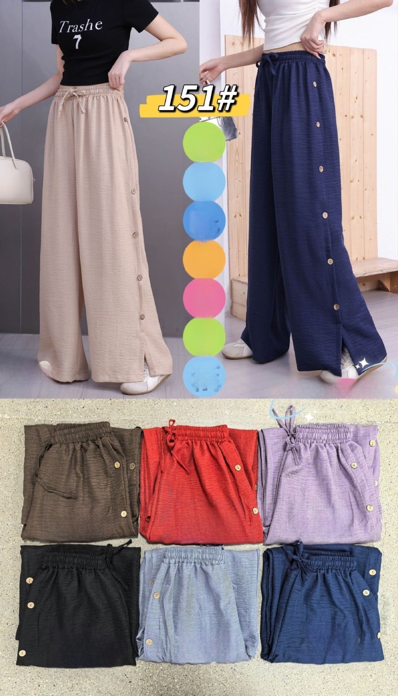 Pantaloni femei cu talie înaltă, croială largă, poliester, țesătură subțire, vară 2025, stil elegant de birou