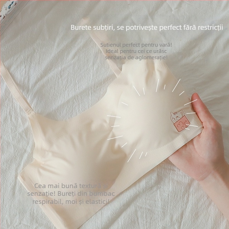 Sutien nylon fără bretele cu înfășurare pentru torace, cupă completă, cupă subțire modelată, respirabil și invizibil