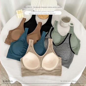 Top sport wrap pentru torace, fără cusături, material nylon 90–95%, cupe pline, formă medie a cupei