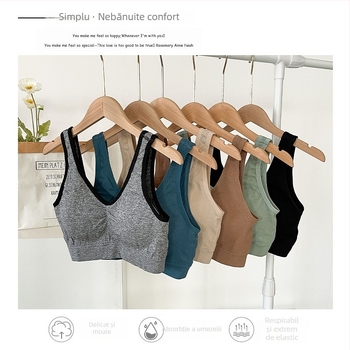 Top sport wrap pentru torace, fără cusături, material nylon 90–95%, cupe pline, formă medie a cupei