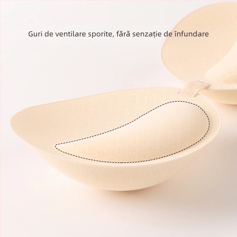 Sutien din nylon fără cusături, cupa 3/4, stil tub, stil japonez, bretele duble fixe