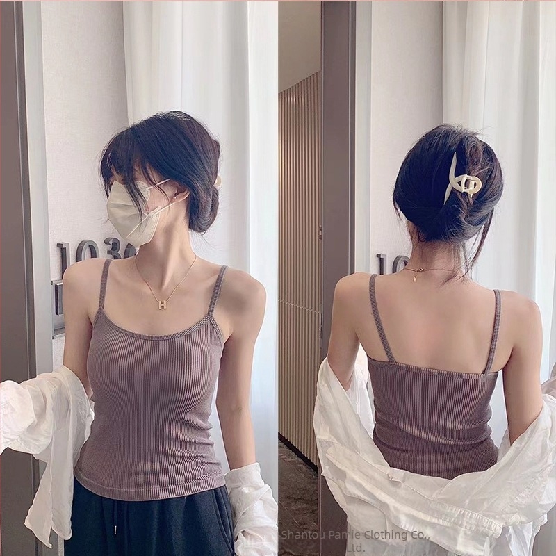 Top cami ribat pentru femei - fără sârmă, push-up, cu pernuțe pentru sân, fără spate, nailon