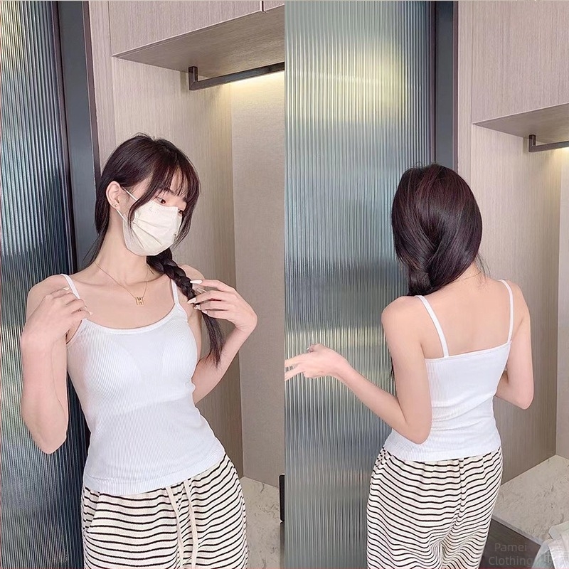 Top cami ribat pentru femei - fără sârmă, push-up, cu pernuțe pentru sân, fără spate, nailon