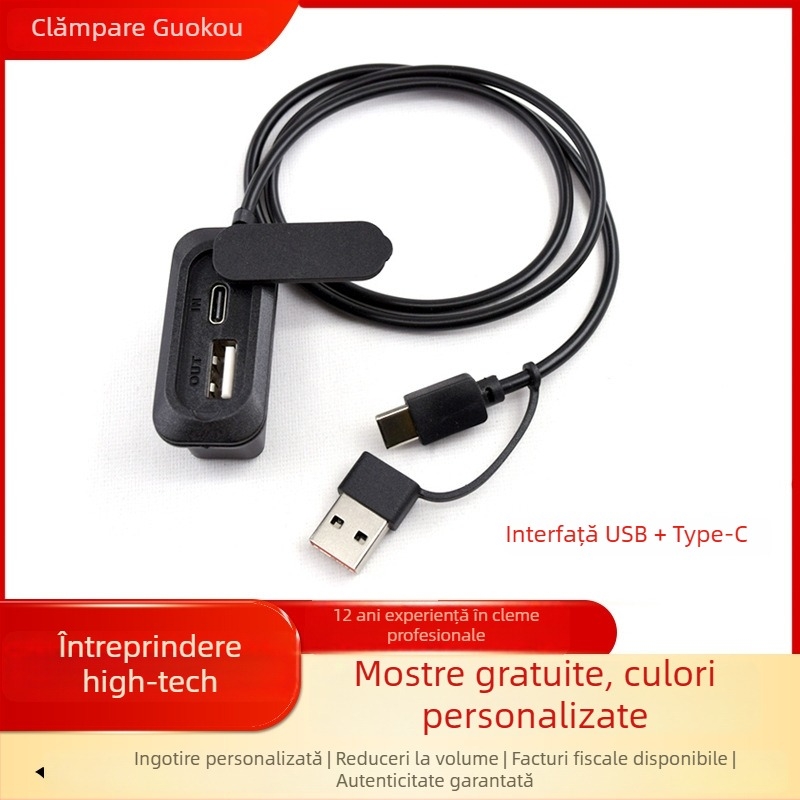 Cablul USB pentru genți cu interfață USB-C, material PVC, marcă GUOKOU