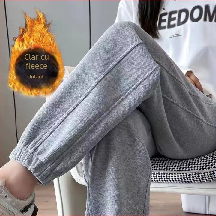 Pantaloni pentru femei din chenille cu Spandex, croi drept, lungime scurtă, cu buzunare (Primăvara 2022)