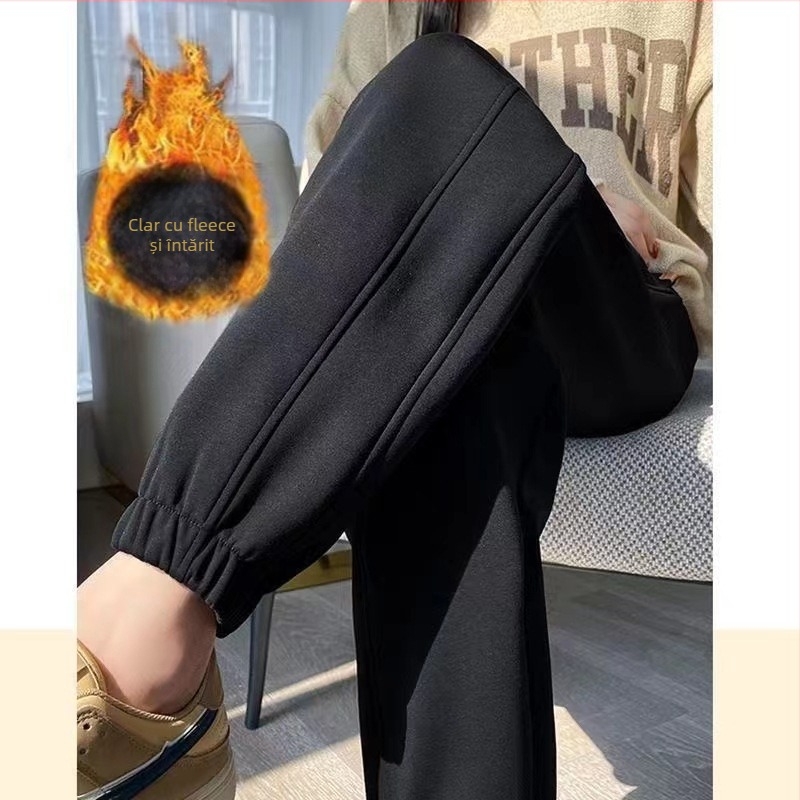 Pantaloni pentru femei din chenille cu Spandex, croi drept, lungime scurtă, cu buzunare (Primăvara 2022)