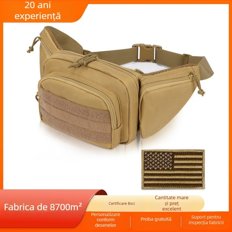 Geantă de piept din pânză pentru bărbați, cu curea crossbody, fermoar, buzunar pentru documente și mâner detașabil