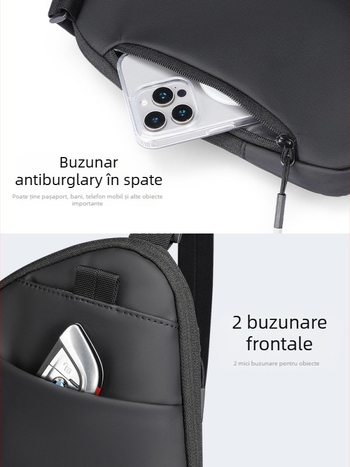 Geantă piept pentru bărbați Marco leden — simplitate urbană, material Oxford, rezistență la uzură