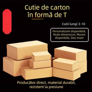 Cutie din carton în formă de T, din carton ondulat, 250 gsm, grosime 2,5, pentru ambalare expresă.