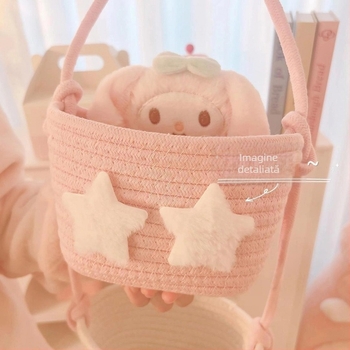 Organizator de depozitare suspendat pentru perete, material nețesut, design cu țesut din fire de bumbac, depozitare la birou, lansat în 2025