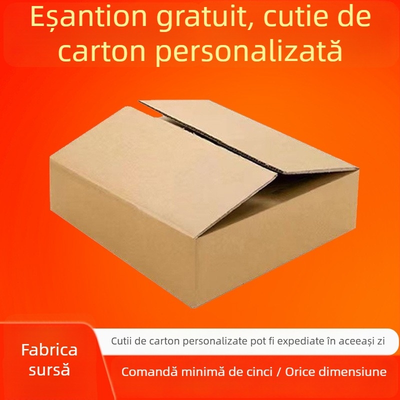Carton plat ondulat, grosime 3 mm, 250 gsm, imprimare personalizată, dimensiuni interioare și exterioare personalizabile