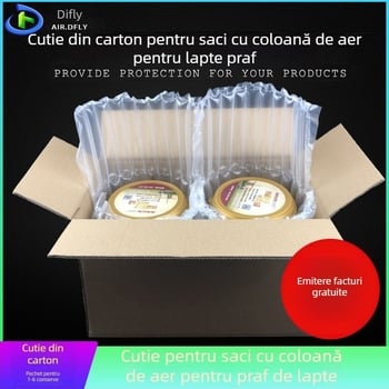 Carton pentru lapte praf, 5 straturi, rigid cu coloană de aer, carton ondulat 250gsm, fără imprimare