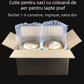 Carton pentru lapte praf, 5 straturi, rigid cu coloană de aer, carton ondulat 250gsm, fără imprimare