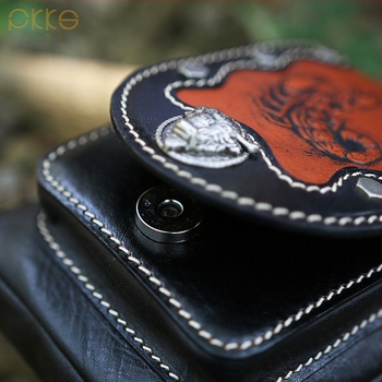 Geantă de talie pentru bărbați, din piele naturală de vițel, siluetă verticală pătrată mini, închidere cu fermoar și magnet, model 16102