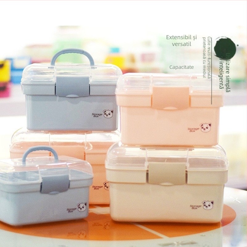 Cutie pentru medicamente, model 2664-68, plastic PP, multifuncțională și portabilă, imprimare siglă disponibilă.