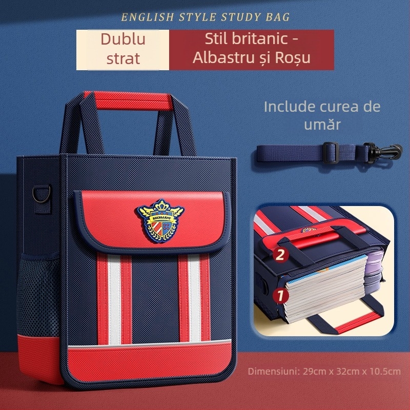 Ghiozdan unisex din material Oxford, spate respirabil și protecție a coloanei, model cu dungi, stil urban minimalist