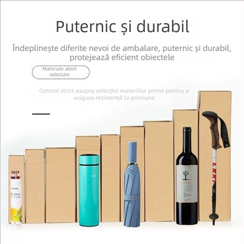 Cutie dreptunghiulară de ambalaj din carton ondulat, pliabilă, grosime 2,5 mm, 250 g/m² hârtie, protecție anti‑șoc împotriva presiunii.